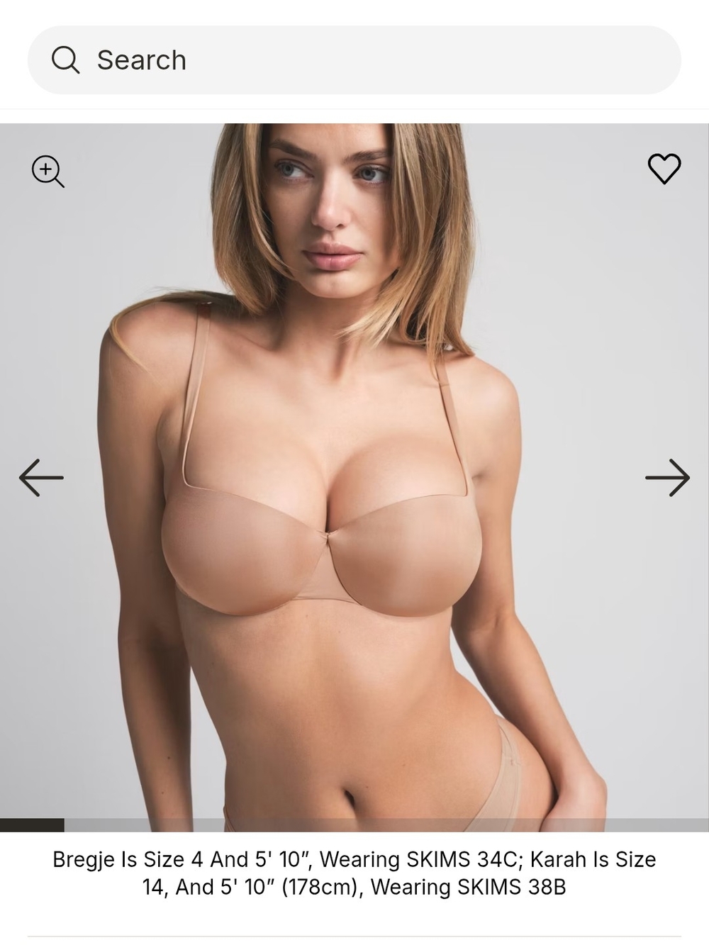 Skims balconette Push Up Bra